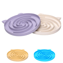 Bifeaw cuenco lento para gatos con patrón espiral, fomenta comer despacio