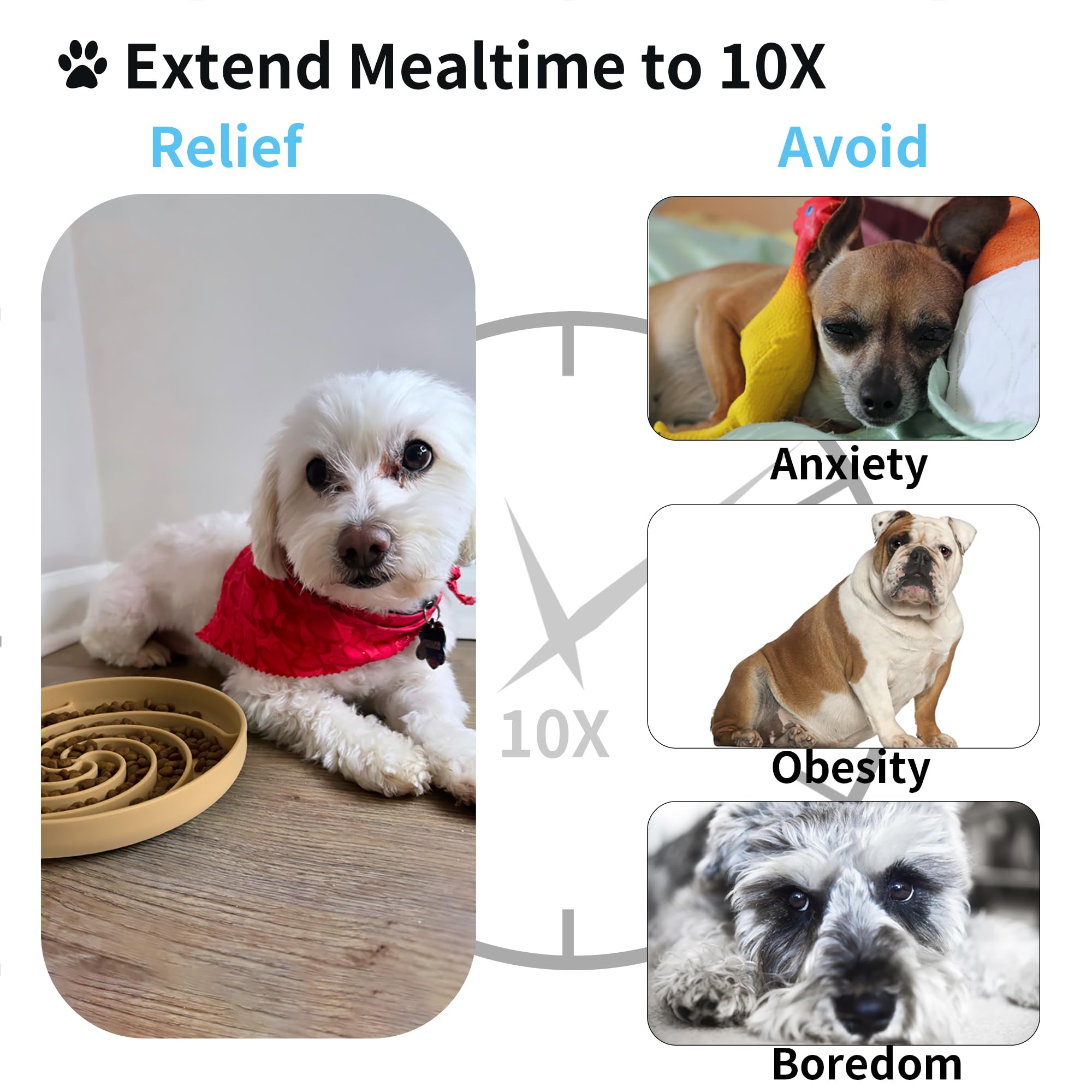 Bifeaw silicona sin plástico, segura para perros y fácil limpieza.