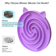 Tazón de silicona Bifeaw, fácil de limpiar y sin olores