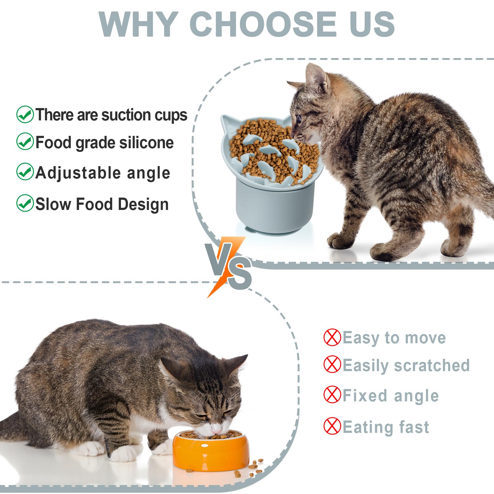 Bikabpet comedero-gato-humeda-seca admite comida húmeda o seca