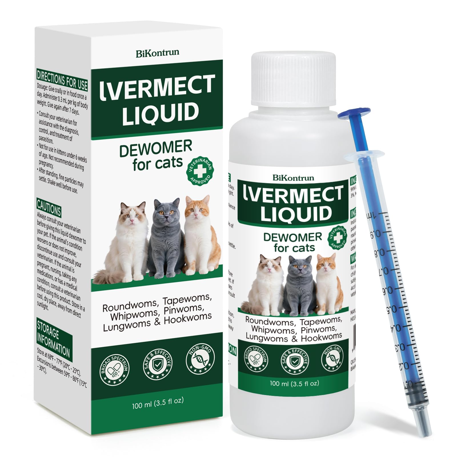 BiKontrun Desparasitante para gatos: uso diario natural sin químicos agresivos
