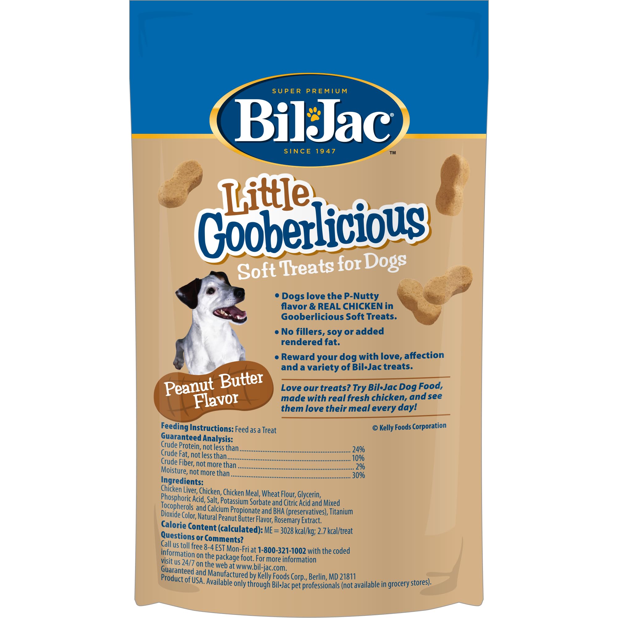 Bil-Jac Little Gooberlicious entrenamiento con mordiscos pequeños para perros pequeños