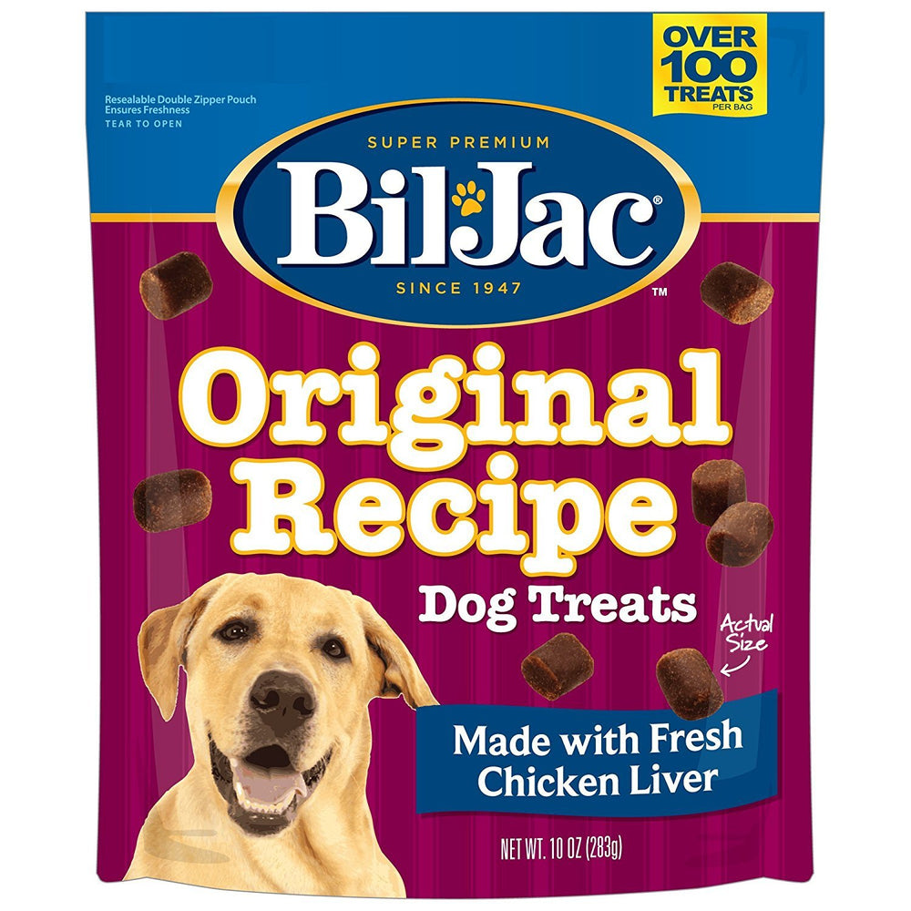 Bil-Jac Original Recipe higado para perros, premio sabroso para entrenamiento diario.