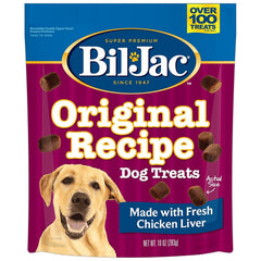 Bil-Jac Original Recipe higado para perros, premio sabroso para entrenamiento diario.