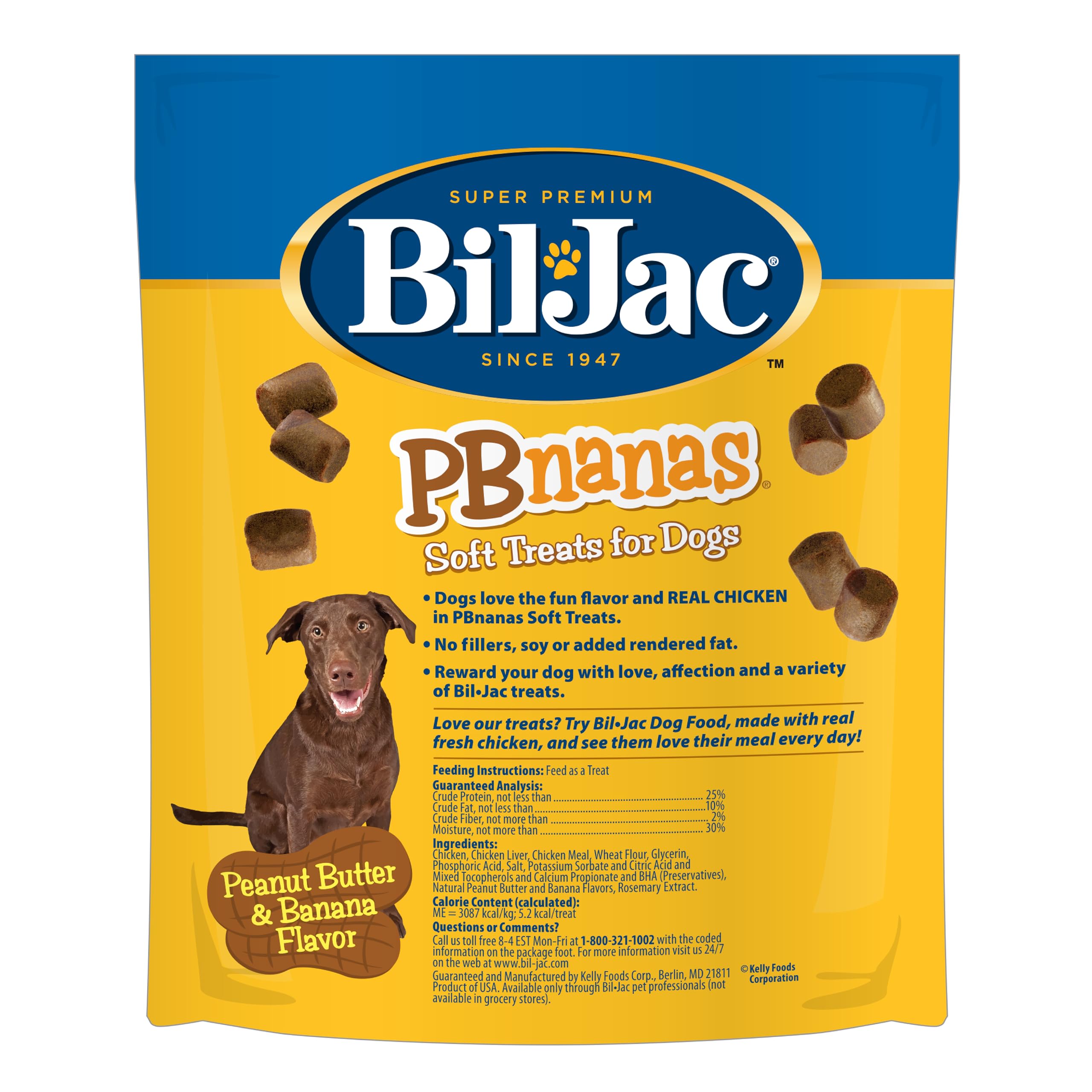 Bil-Jac PB-Nanas: textura suave, recompensa fácilmente aceptada durante el entrenamiento.
