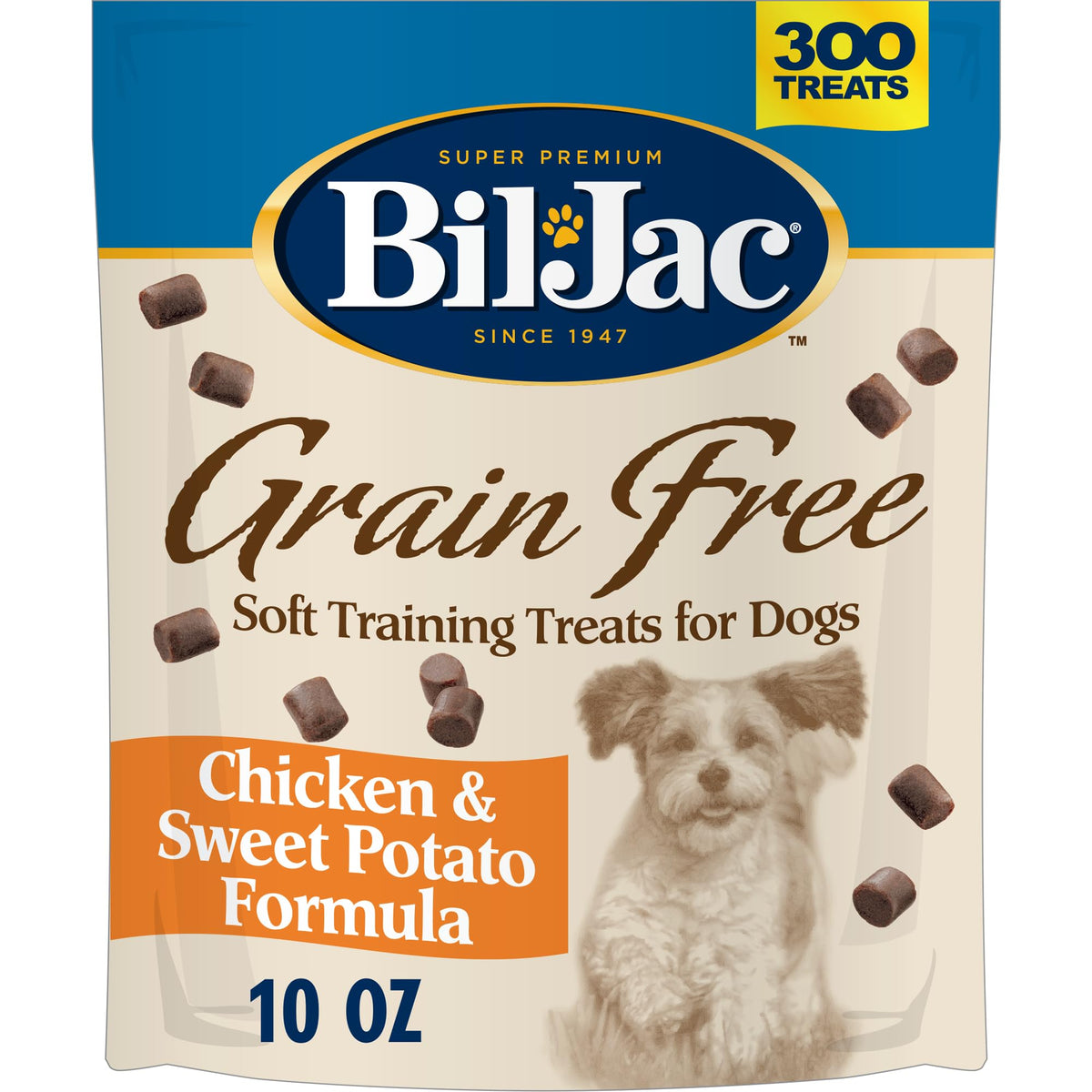 Bil-Jac Premios de entrenamiento sin granos con pollo y batata para perros atentos