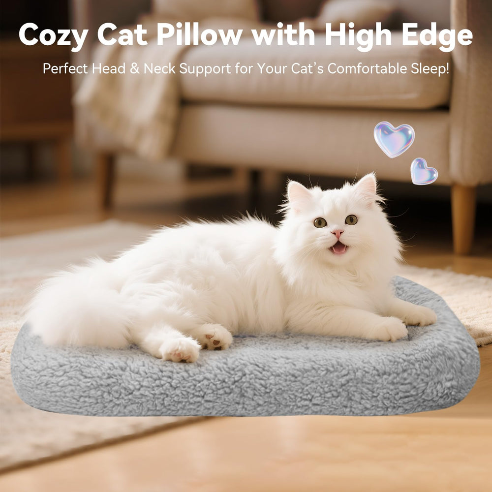 Billionchains cama para gatos borde alzado que ofrece seguridad y soporte.
