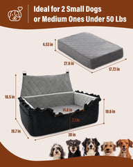 bilypaws cama-viaje mascotas lavable acolchada espuma memoria ofrece comodidad duradera
