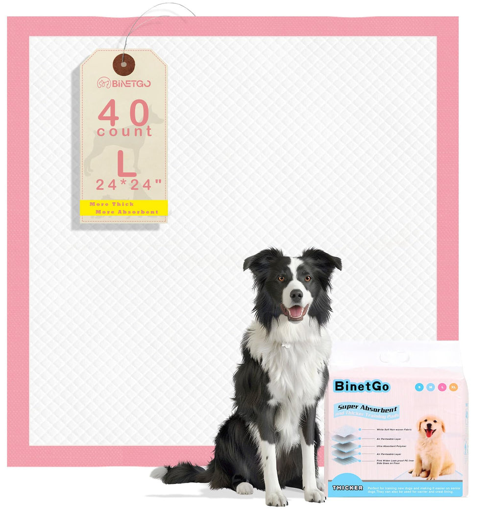 BinetGo almohadillas para entrenamiento de perros rosas, secado rápido y absorción alta