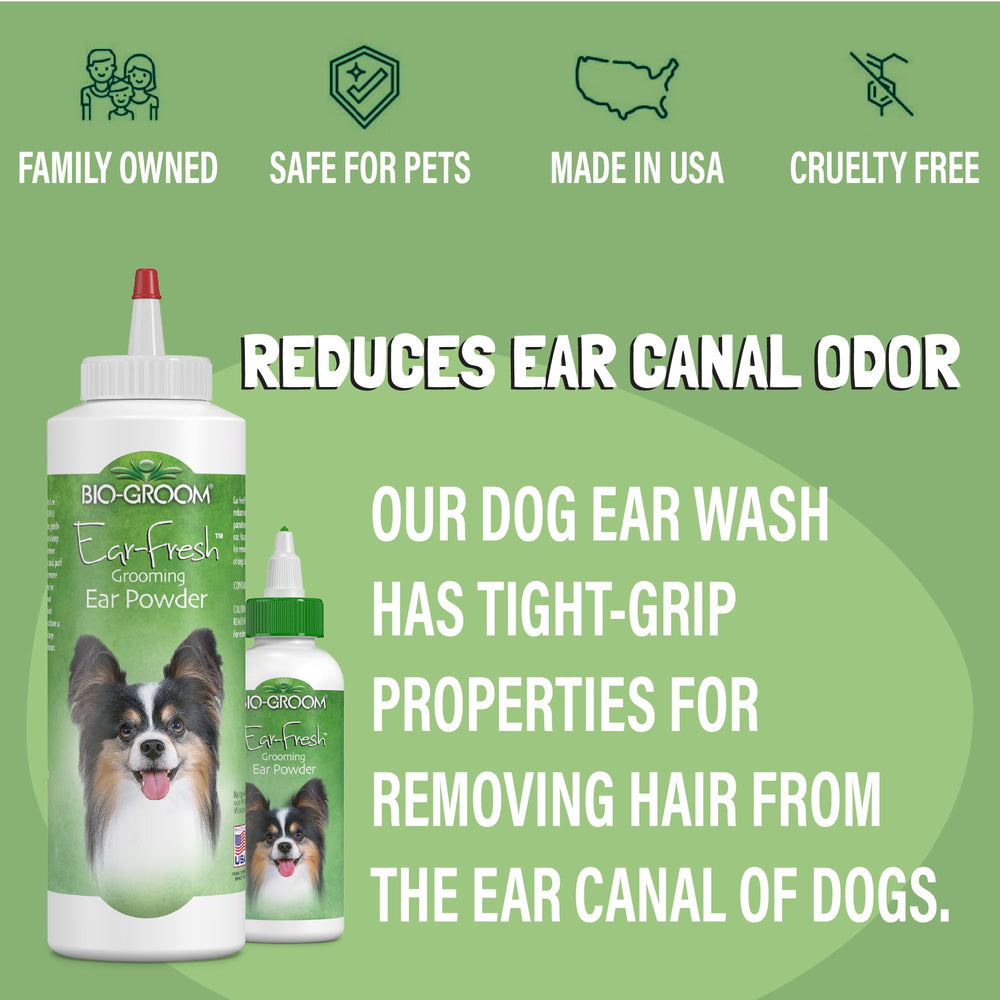 Bio-groom Ear-Fresh dispensador con boquilla facilita la limpieza de orejas.