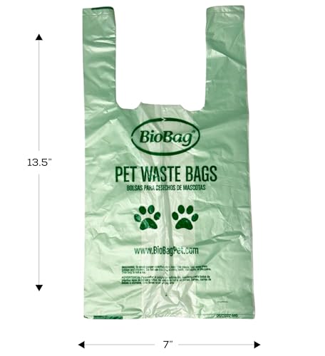 BioBag bolsas para desechos de mascotas tamaño estándar 11.5x13.5 pulgadas con asa para atar.