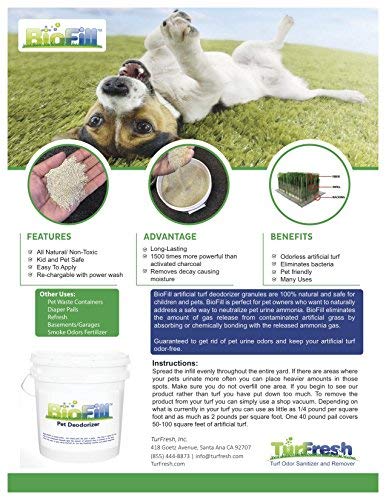 BioFill BioTurf paila de 5 galones para patios grandes facilita la dosificación.