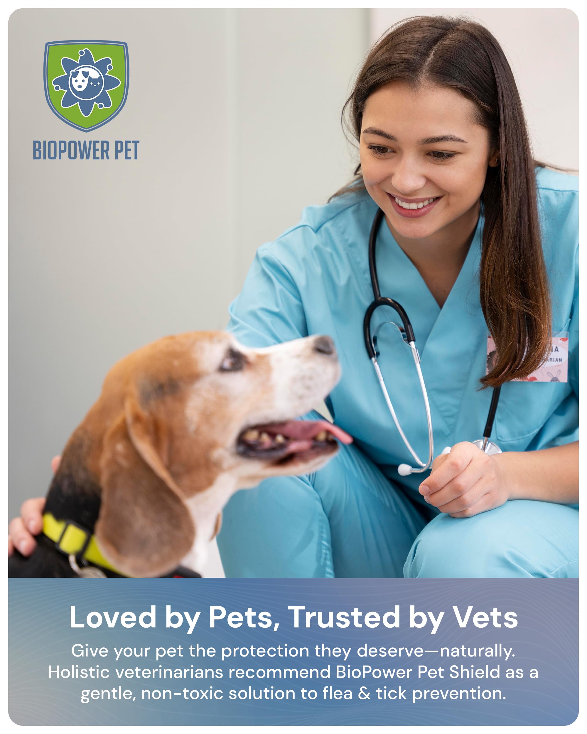 BIOPOWER PET Shield collar-dije para perros y gatos, protección conveniente sin químicos