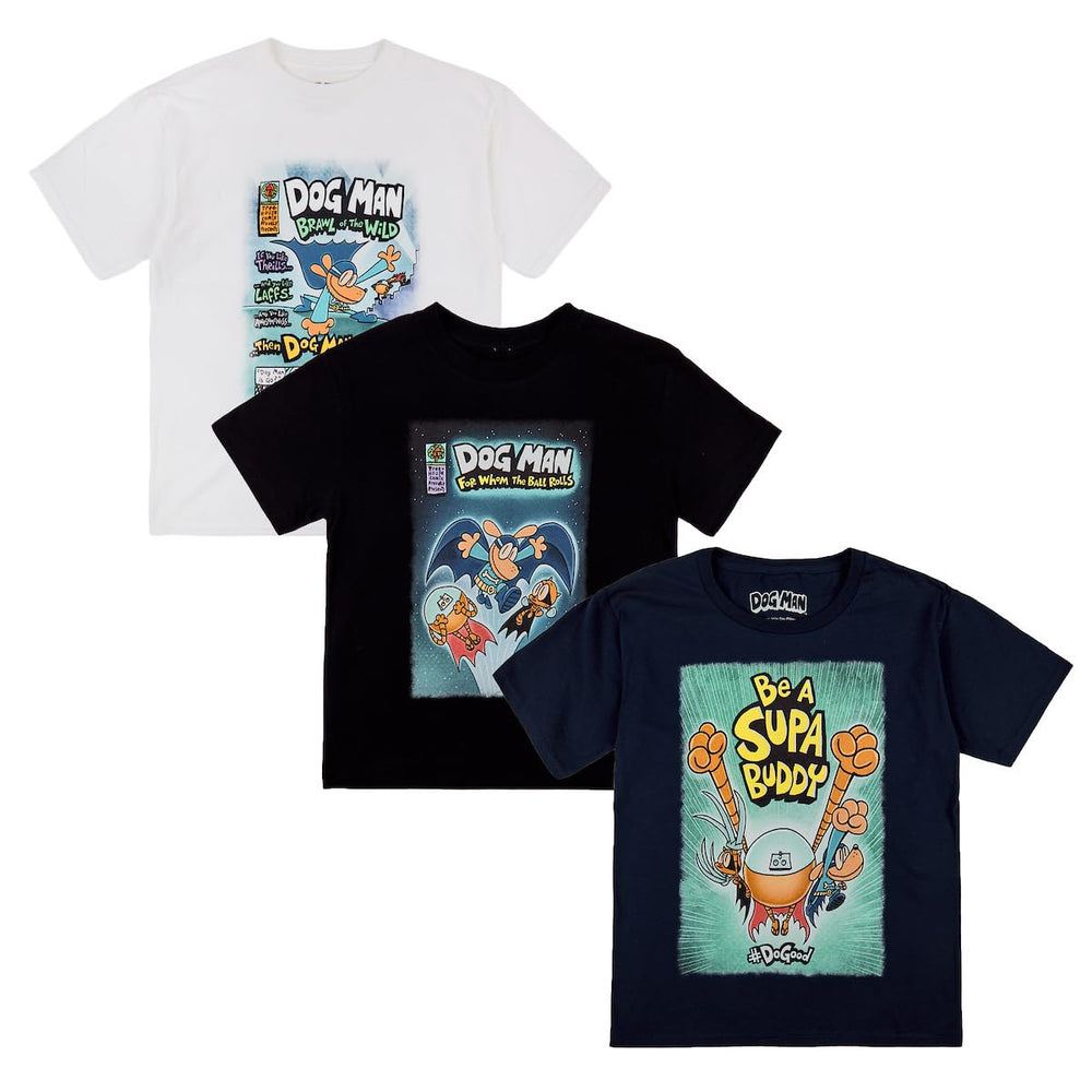 Bioworld Dog Man, camiseta frontal colorida, ideal para juego diario