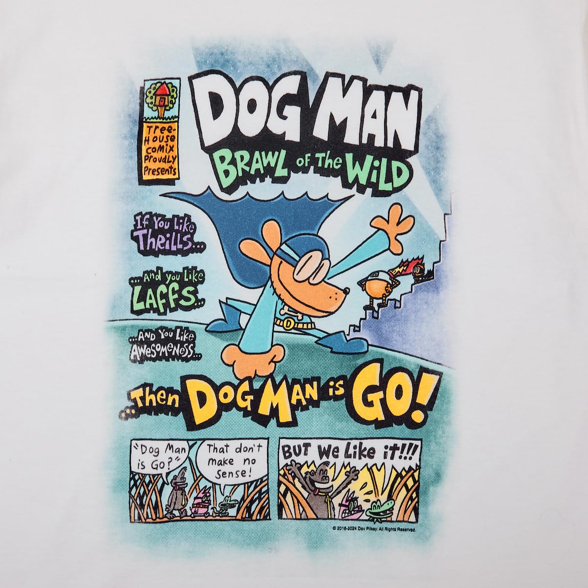 Bioworld Dog Man, diseño frontal dinámico, pensado para actividades diarias