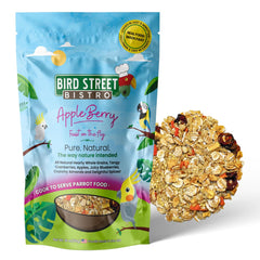 Bird Street Bistro alimento para loros, mezcla natural para plumas brillantes.