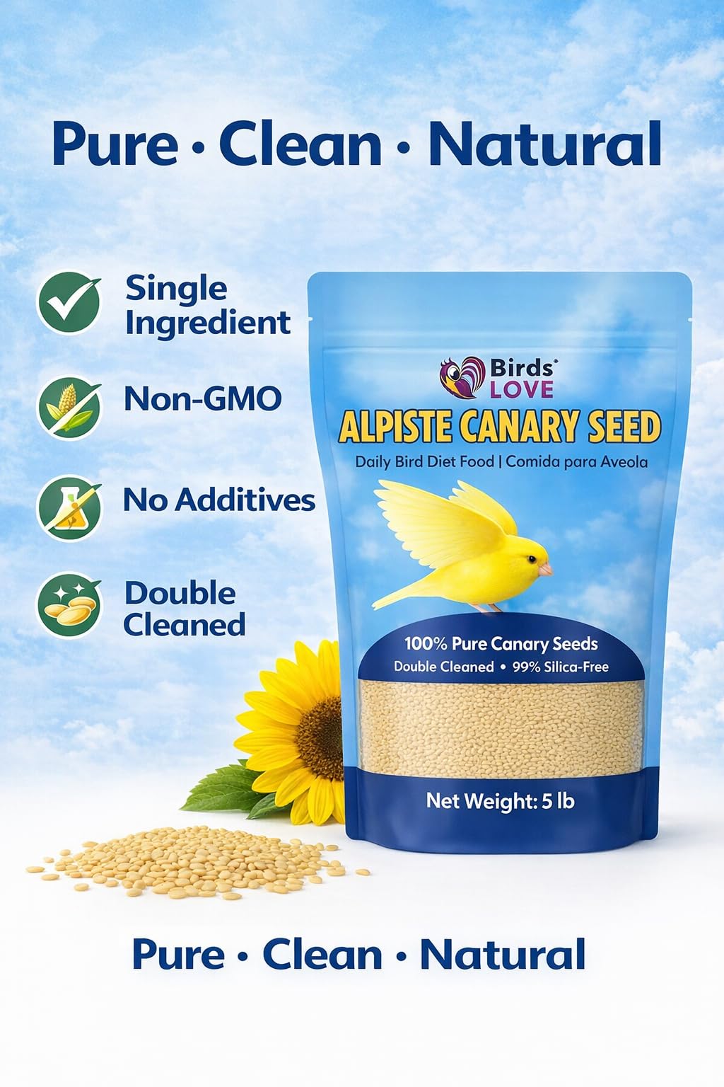 Birds LOVE control de humedad y frescura, semillas de calidad