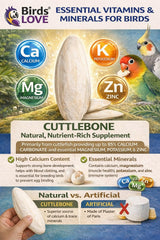 Birds LOVE cuttlebone con caja protectora para reducir daños en envío.