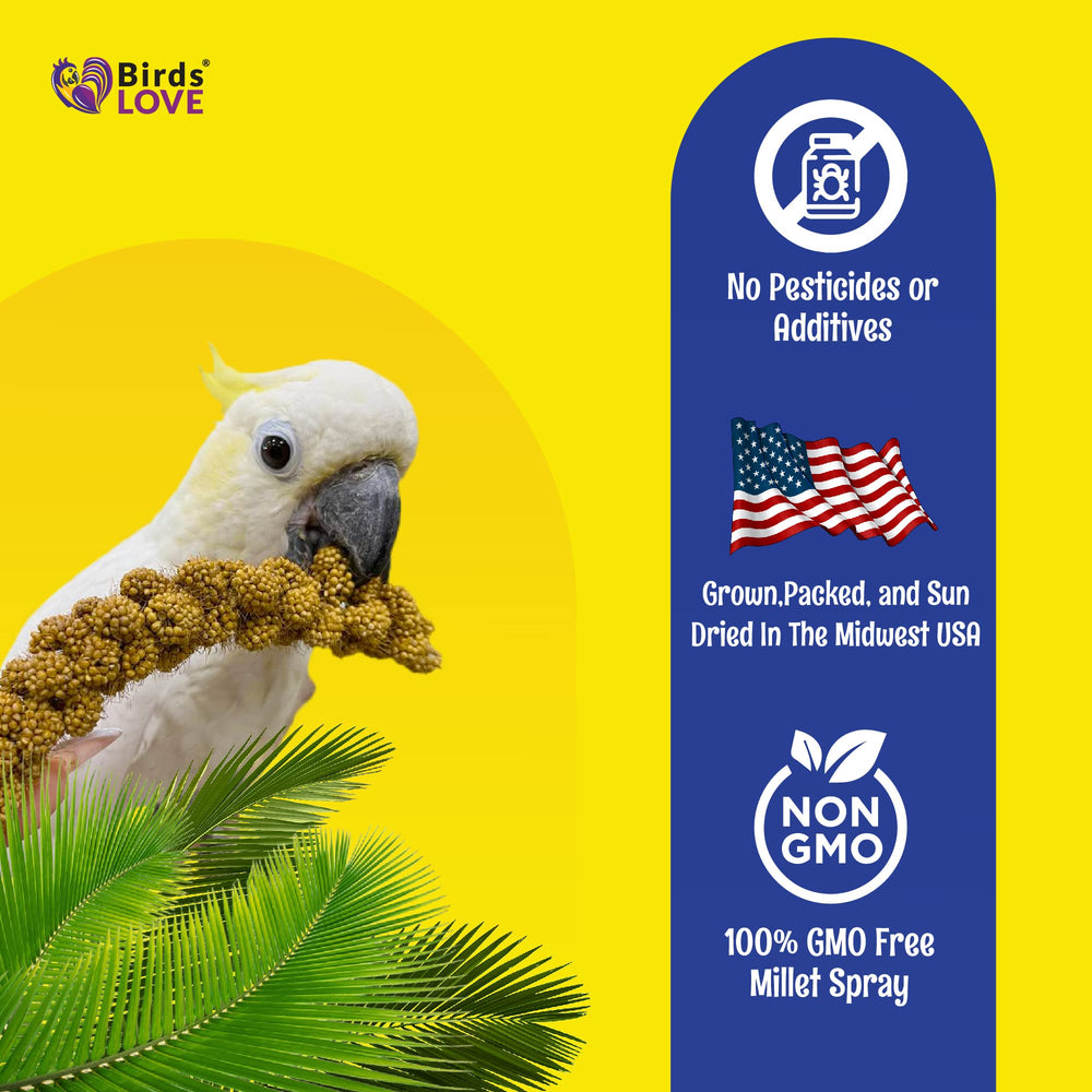 Producto hecho en EE. UU. con Birds LOVE y control de calidad