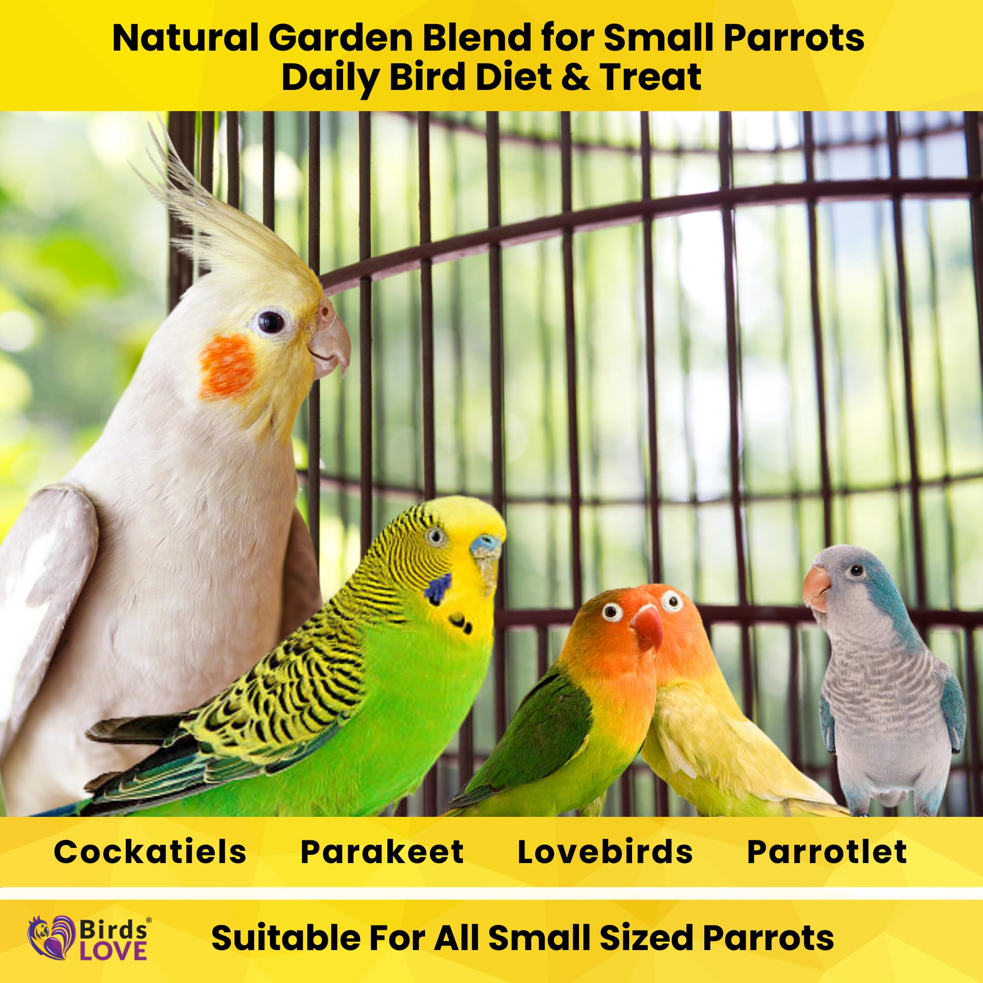 Birds LOVE Sin conservantes ni edulcorantes para alimentación natural