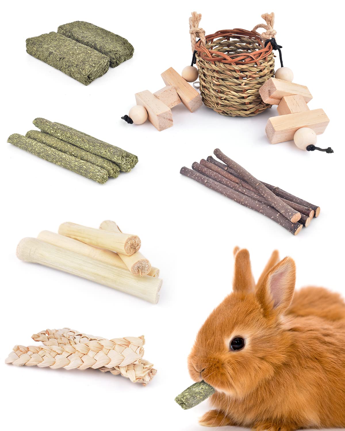 Bissap bloques de madera: estimula juego y exploración en jaula