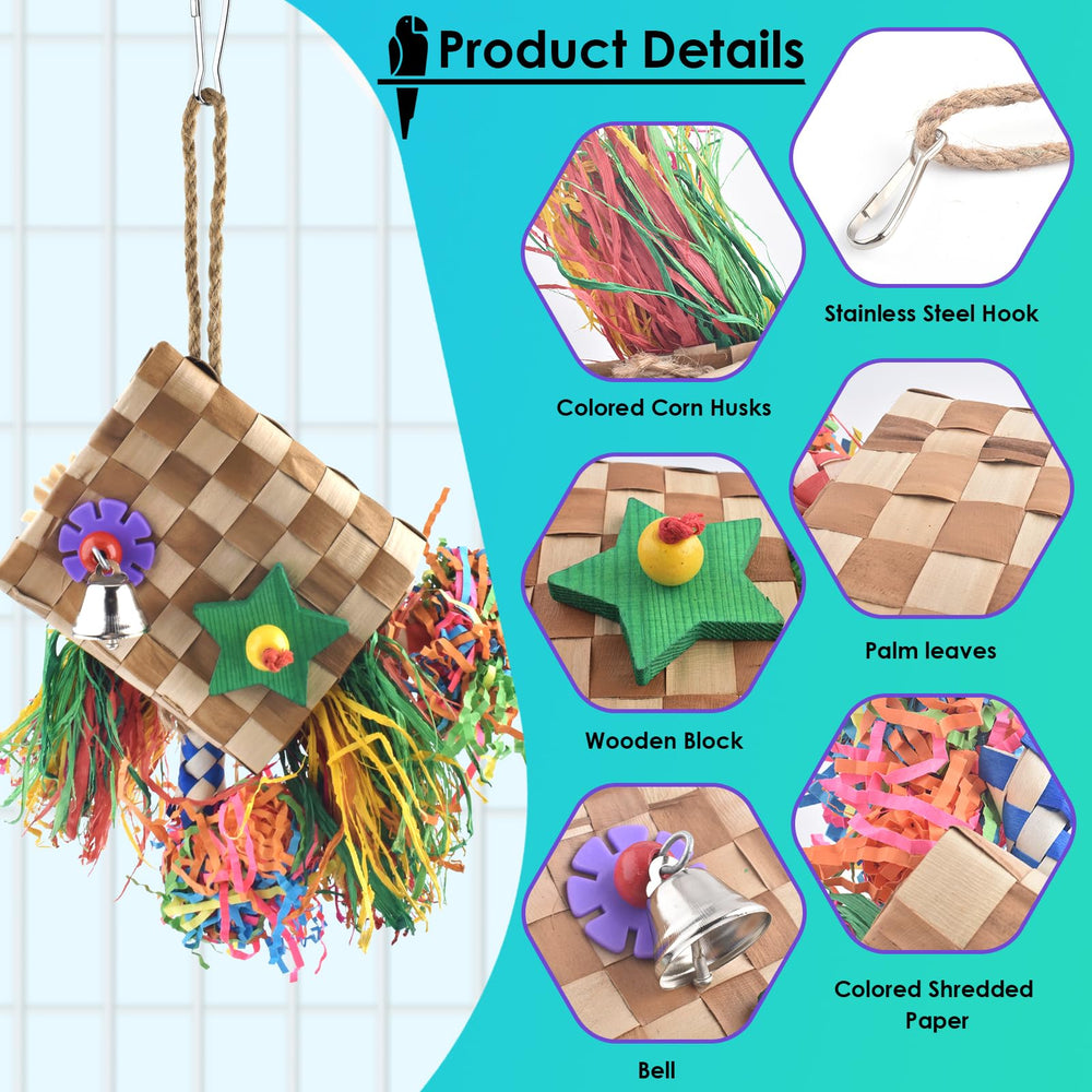 Materiales naturales FSC del juguete Bissap para aves.