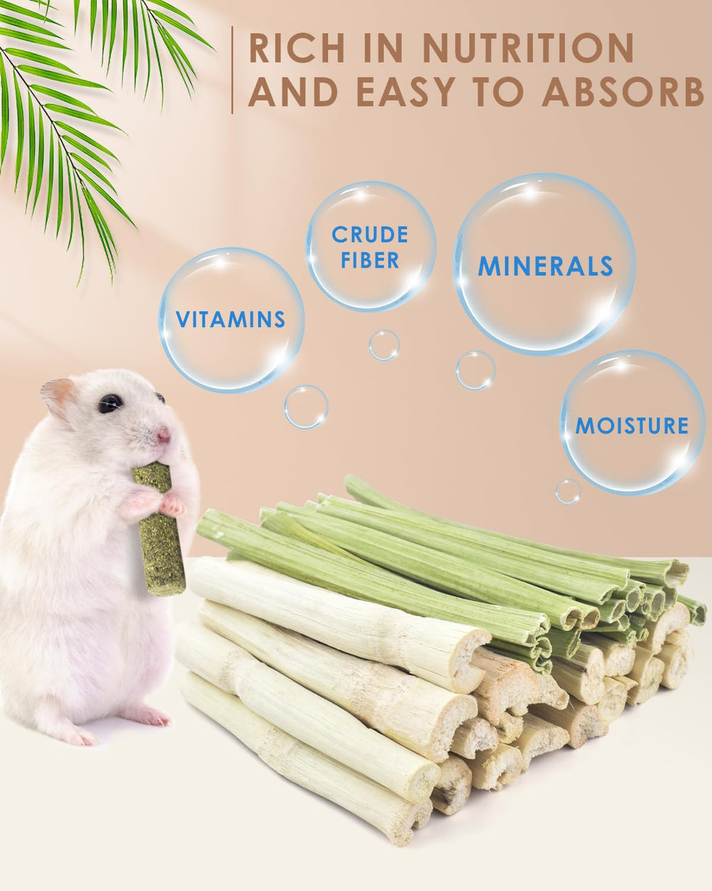 Bissap palitos de bambú dulce, fuente de fibra para la digestión.