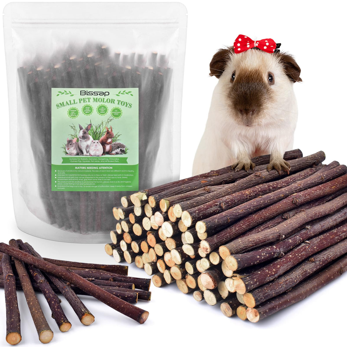 Palitos de manzana Bissap en paquete de 460 g para roedores.