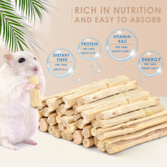 Bissap palitos-masticables-bambu-dulce-hamsters: estimulan la masticación y cuidan sus dientes.