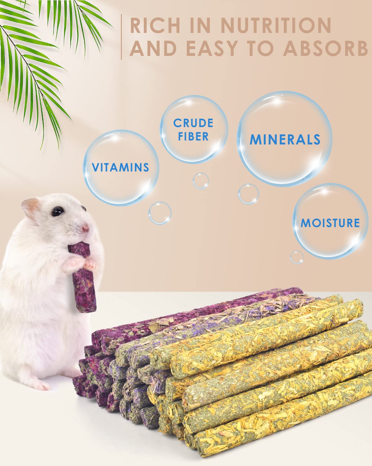 Bissap Rabbit Chew Sticks – no me olvides: ideal para masticar y jugar