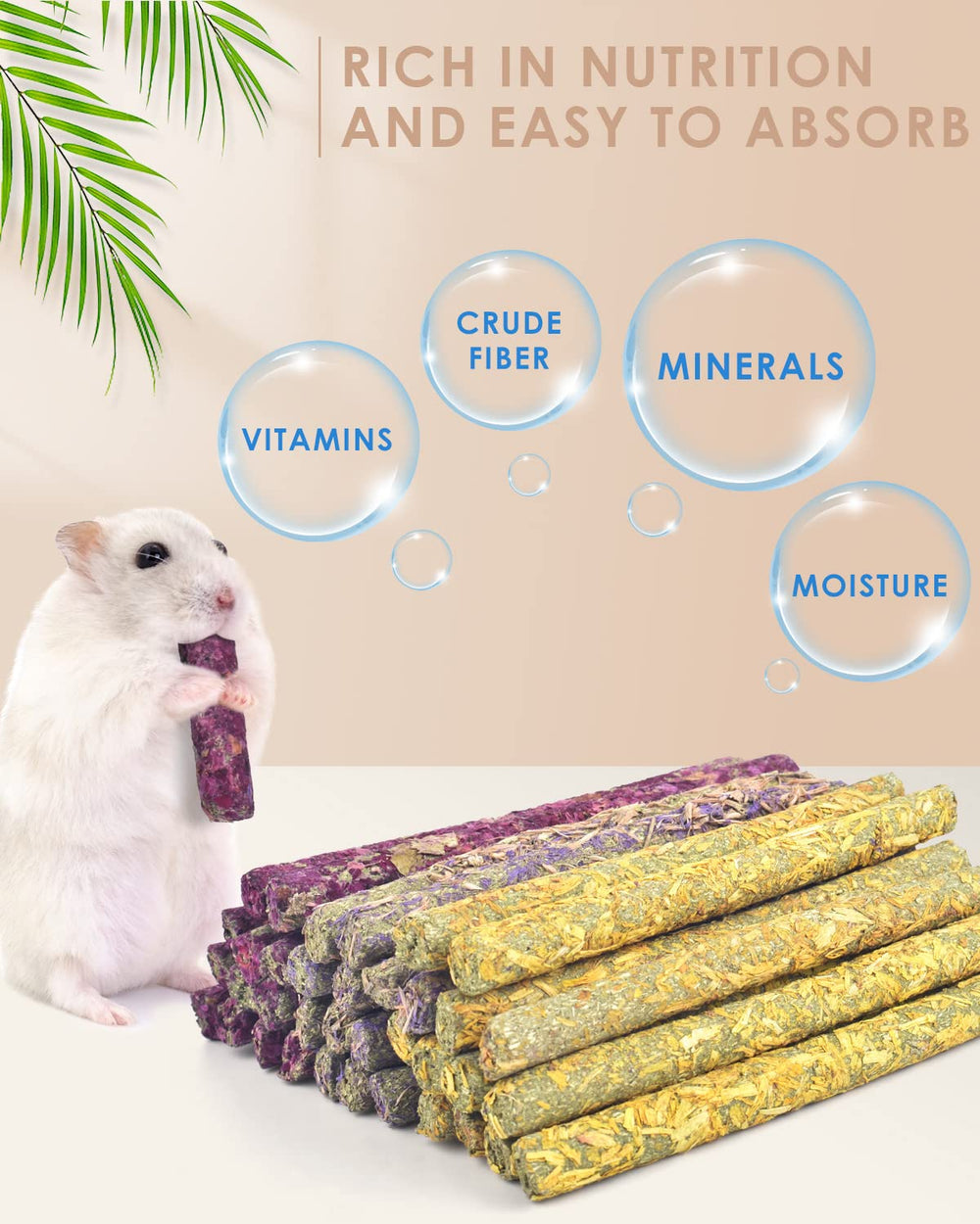 Bissap Rabbit Chew Sticks – no me olvides: ideal para masticar y jugar