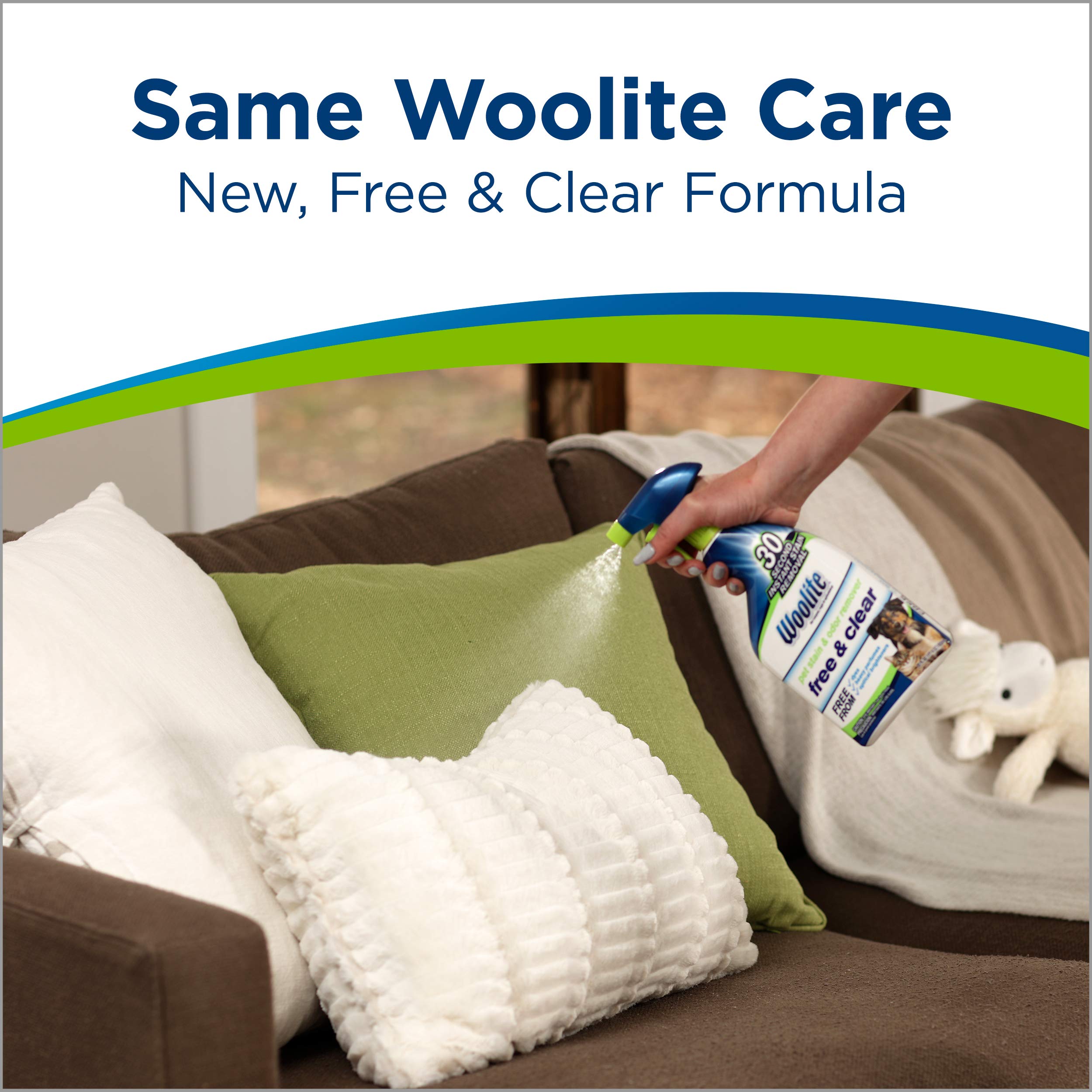 La limpieza suave de Bissell Woolite Free & Clear funciona sin cloro.