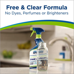 La remoción instantánea de manchas se muestra con Bissell Woolite Free & Clear.