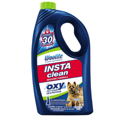 Bissell Woolite InstaClean Pet, frente de botella, fórmula concentrada para manchas difíciles.