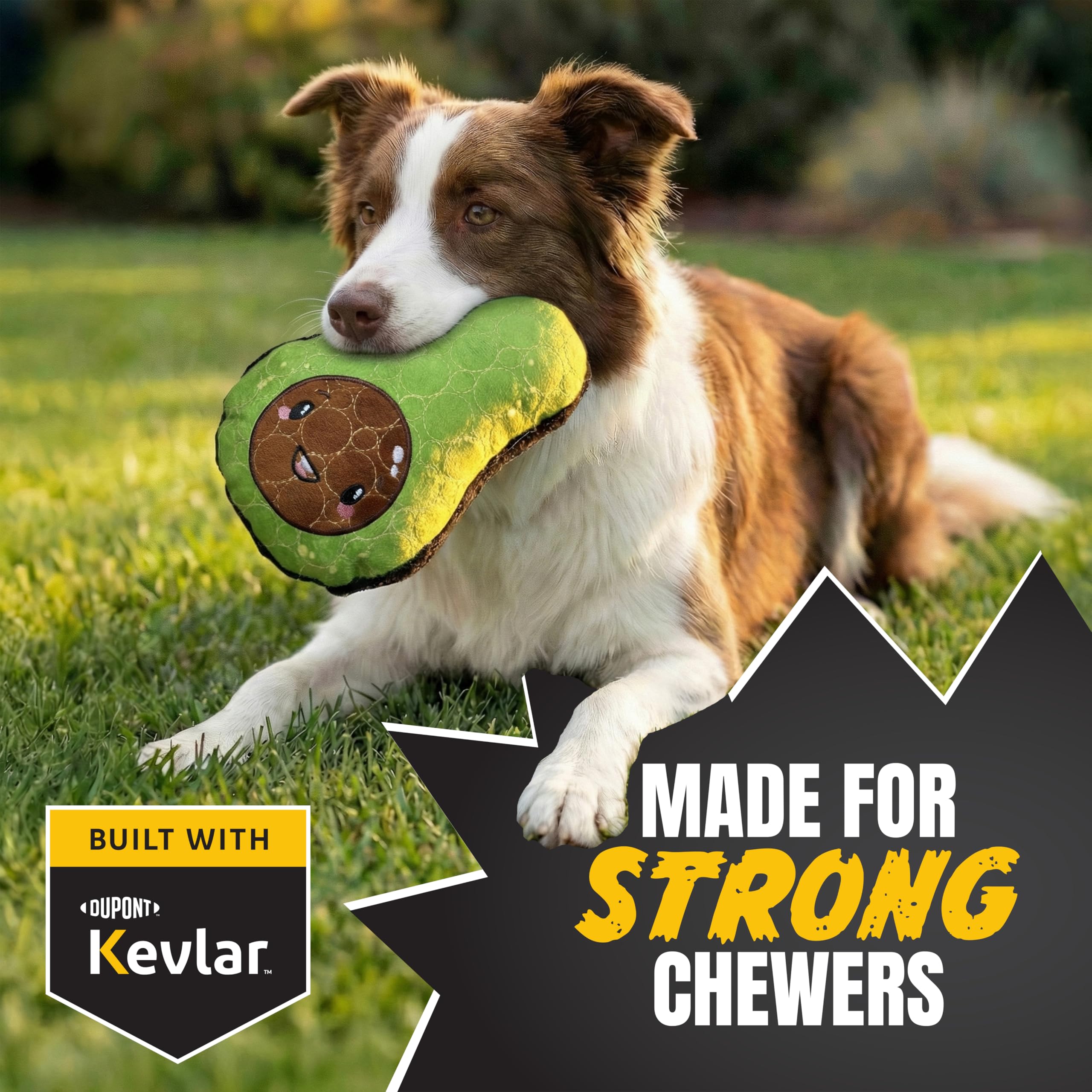 Bite Force Avocado con Kevlar reforzado, mayor durabilidad para masticadores fuertes.