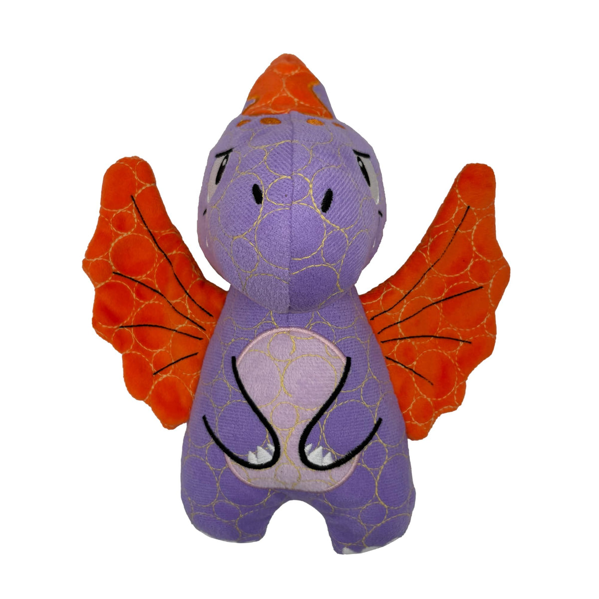 Bite Force Dino púrpura con chirrido para juego prolongado y mordida intensa.
