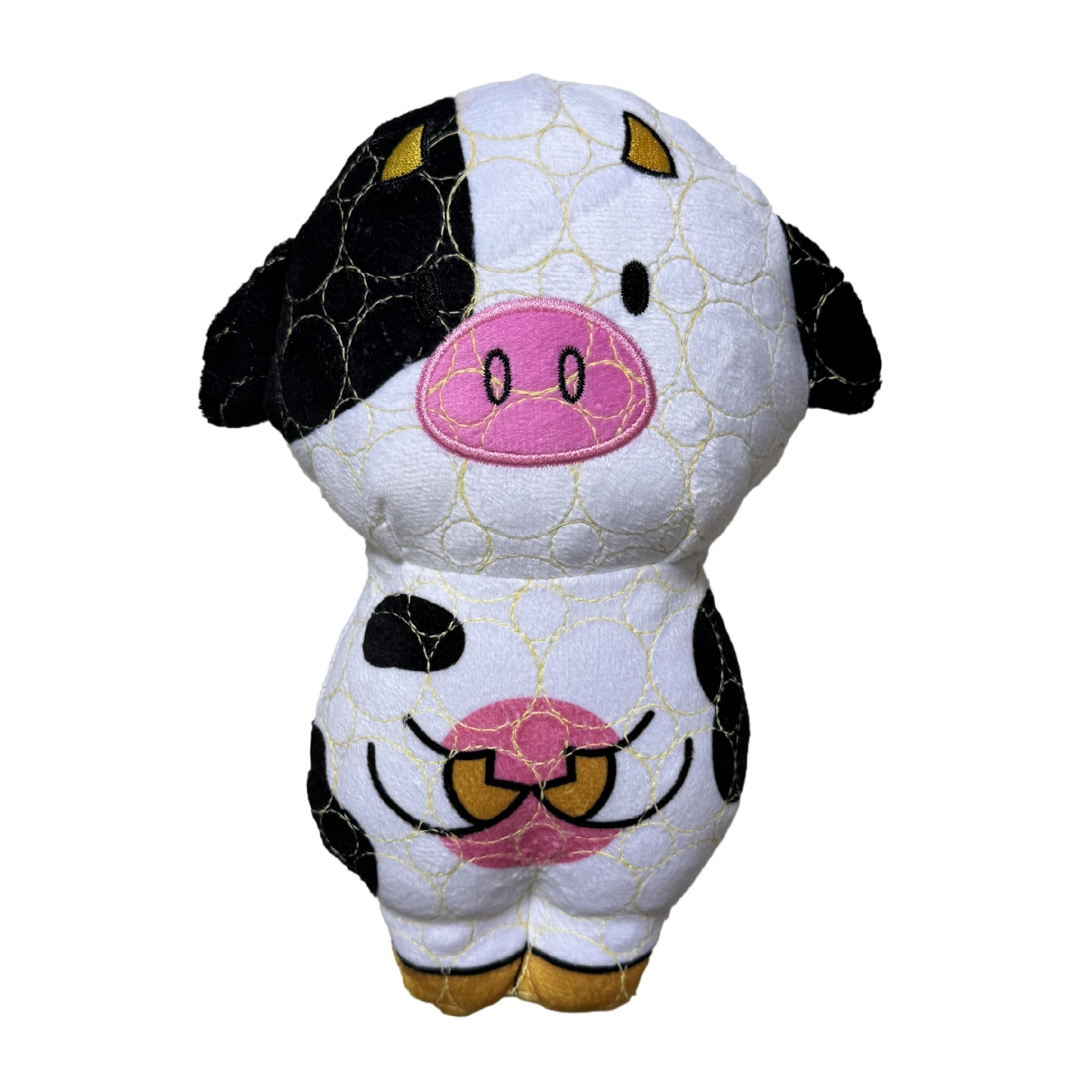 Bite Force: juguete perro vaca con sonido, ideal para mordedores fuertes.