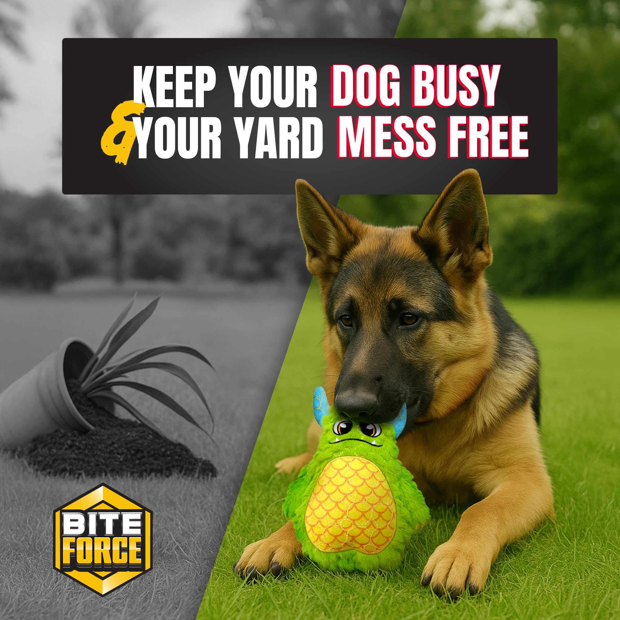 Bite Force Monstruo Verde, perfecto como regalo para fiestas caninas