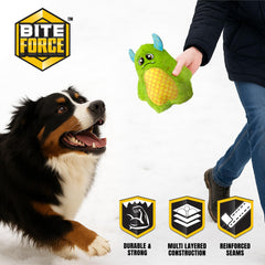 Bite Force Monstruo Verde, textura peluche suave para abrazos reconfortantes