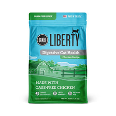 BIXBI Liberty: comida seca para gatos con pollo de corral, diseñada para apoyar la digestión.