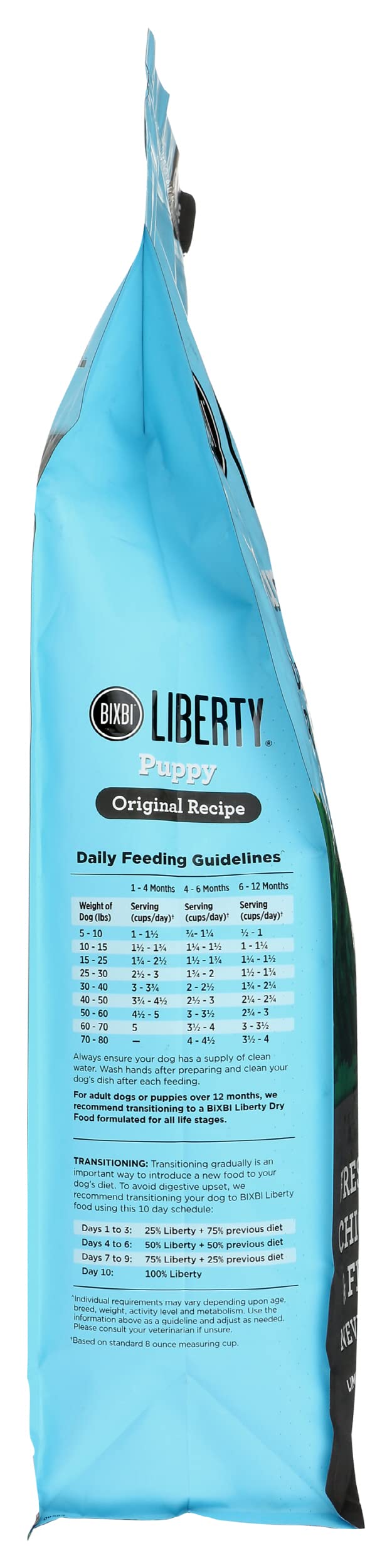 BIXBI Liberty control de calidad en EE. UU., seguridad alimentaria verificada.