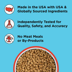 BIXBI Liberty ingredientes frescos resaltados para una dieta limpia.