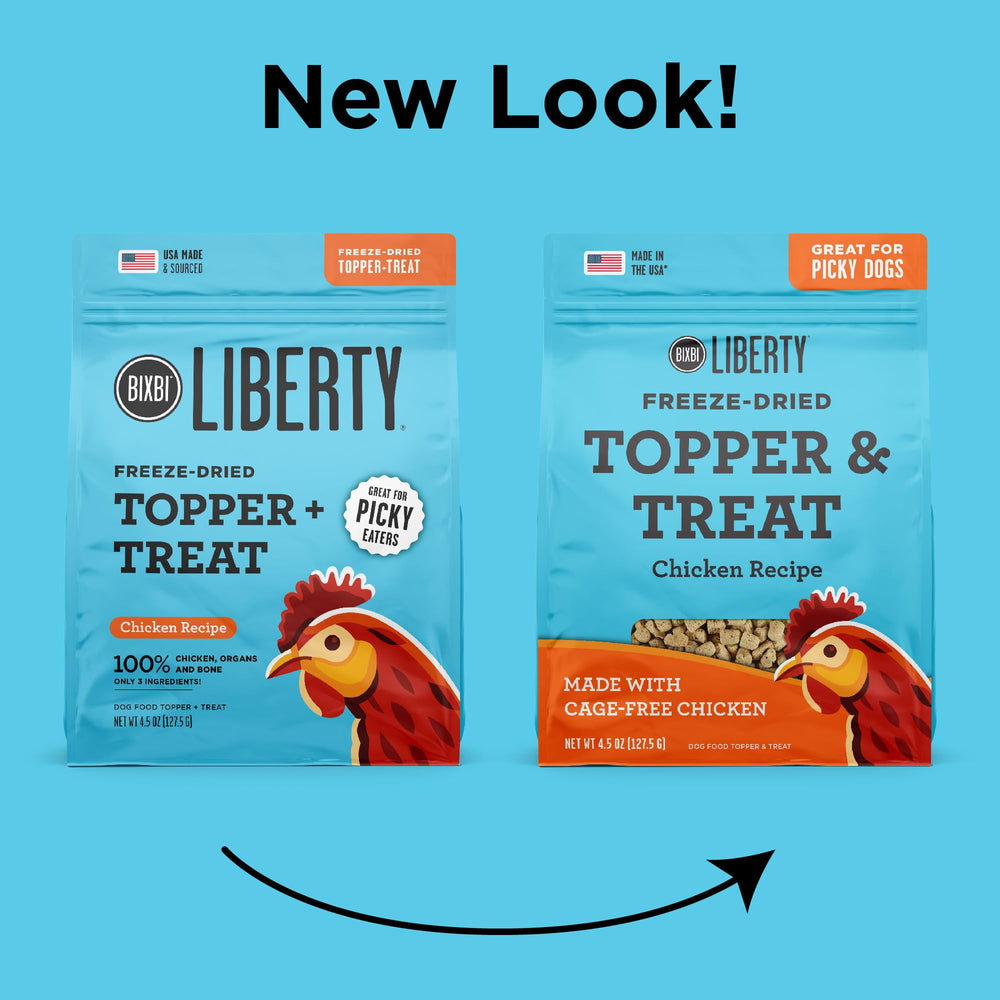 BIXBI Liberty topper poulet, friandise pratique pour l’entraînement.