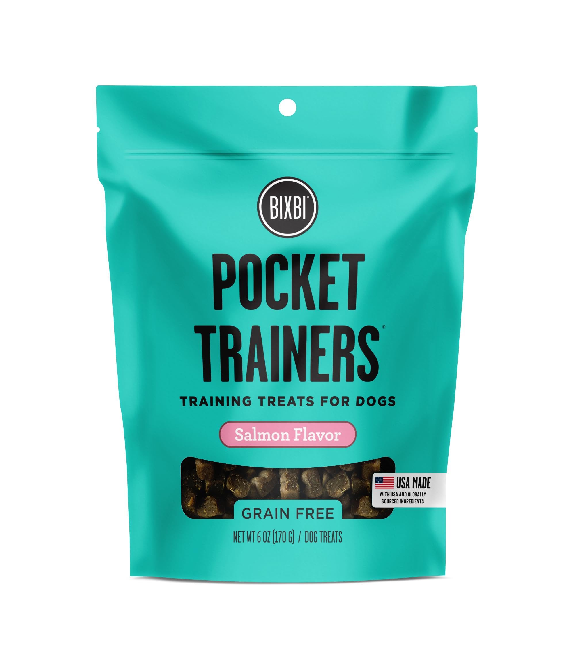 BIXBI Pocket Trainers salmón, bolsa: recompensa sabrosa para entrenamiento diario.