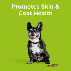 Empaque de 12 oz de BIXBI Skin & Coat Support para perro, snack conveniente.