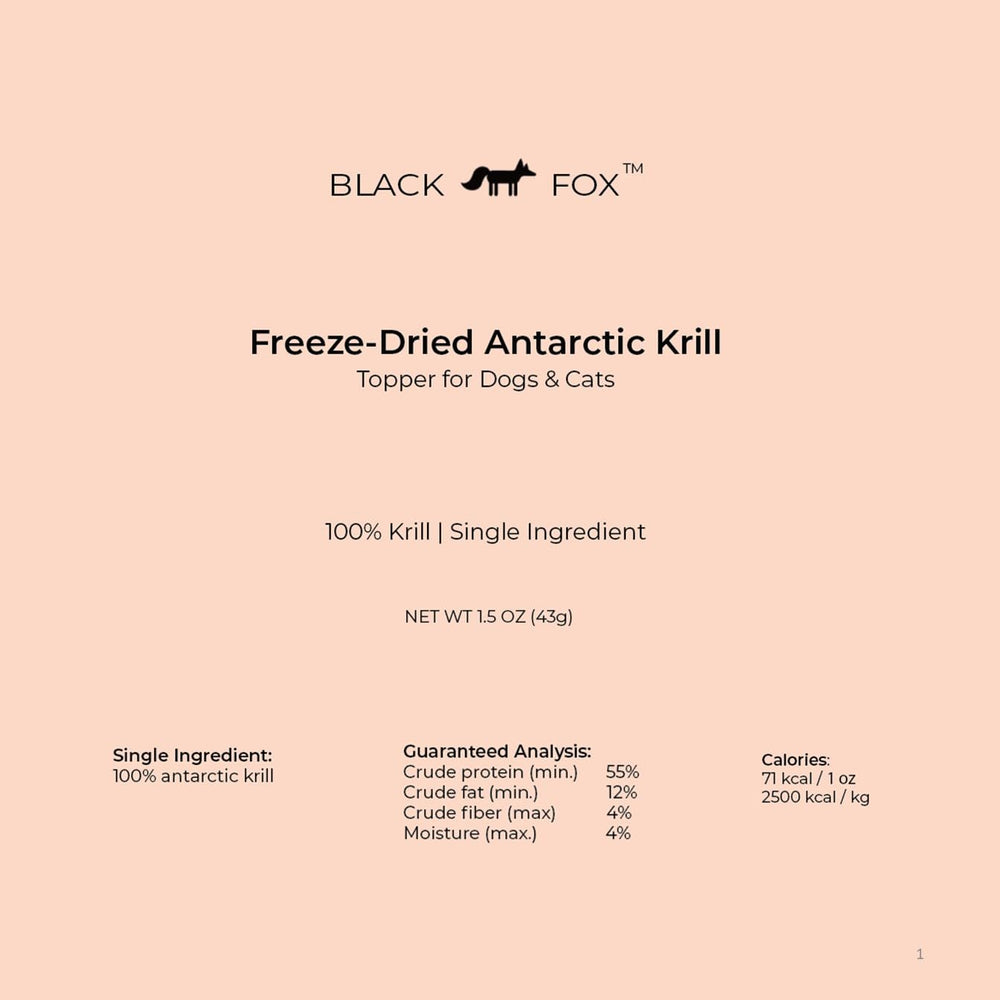 BLACK FOX Krill Artico textura seca, ideal para espolvorear como cobertura crujiente.