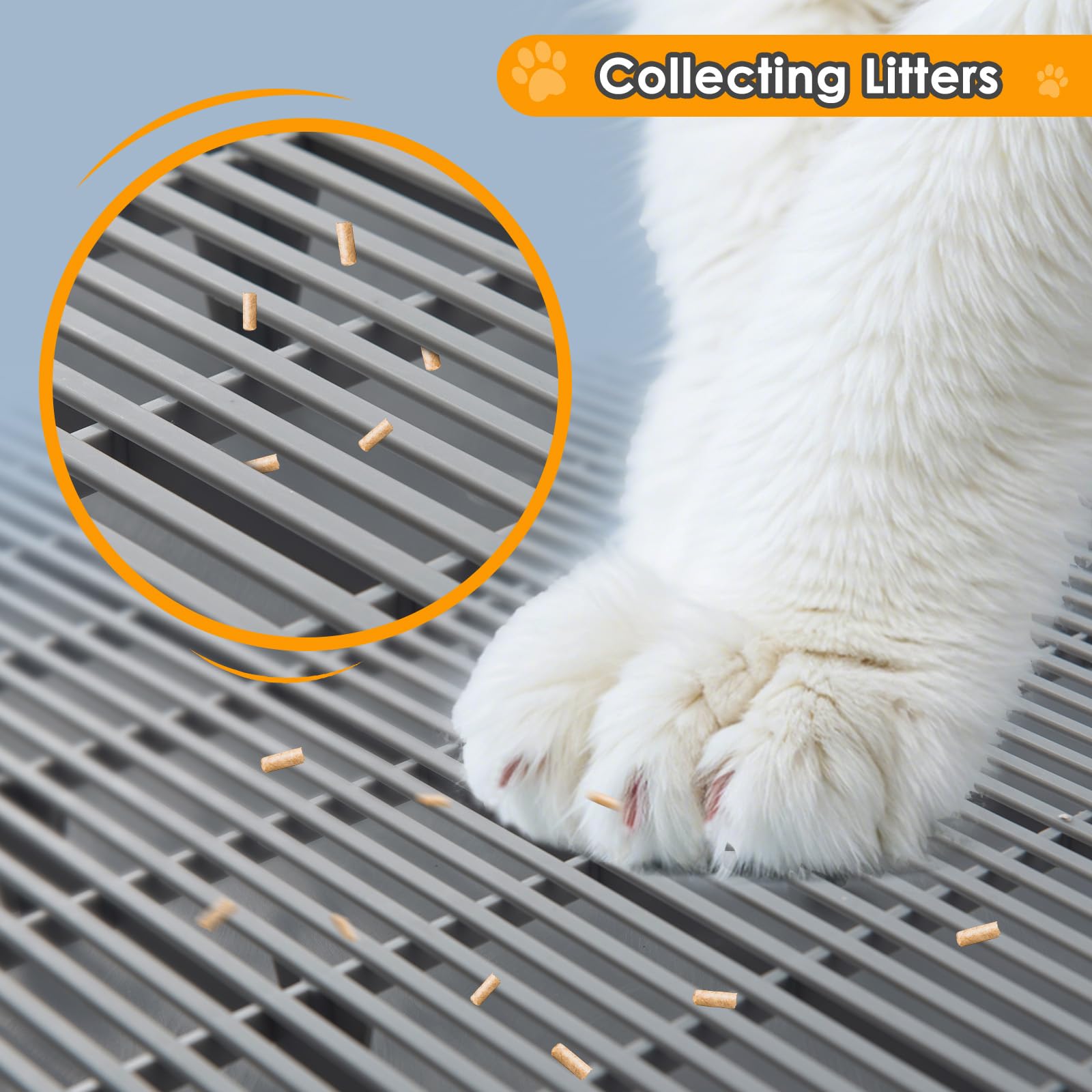 Blata escalón-arenero: acceso facilitado para gatos de todas las edades.