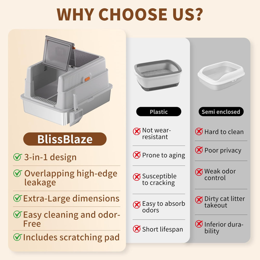 BlissBlaze cazo recogedor incluido facilita la limpieza diaria.