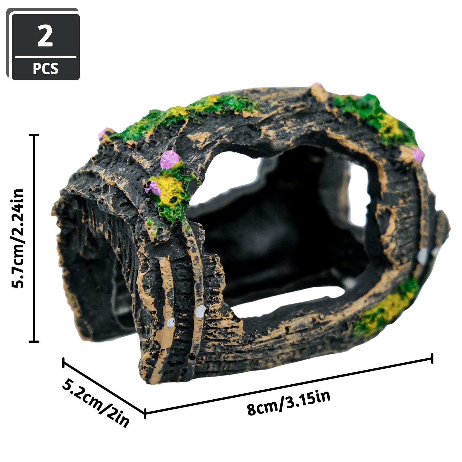 BLLREMIPSUR ornamento-tanque-cueva-naufragio, añade refugio temático y colorido al acuario.