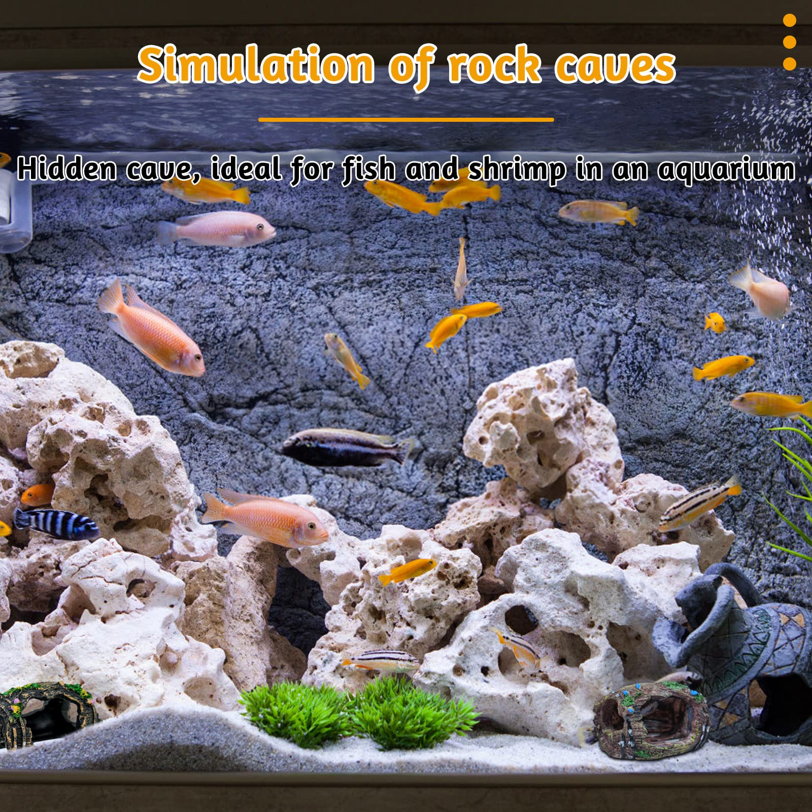BLLREMIPSUR ornamento-tanque-habitat-submarino, ofrece escondite para peces y gambas.